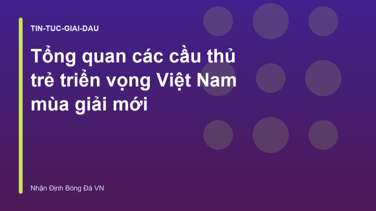Tổng quan các cầu thủ trẻ triển vọng Việt Nam mùa giải mới